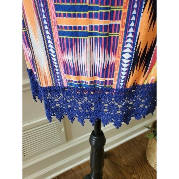 2B Together Boho Lace Trim Dress Sz SM - Picture 6 of 11